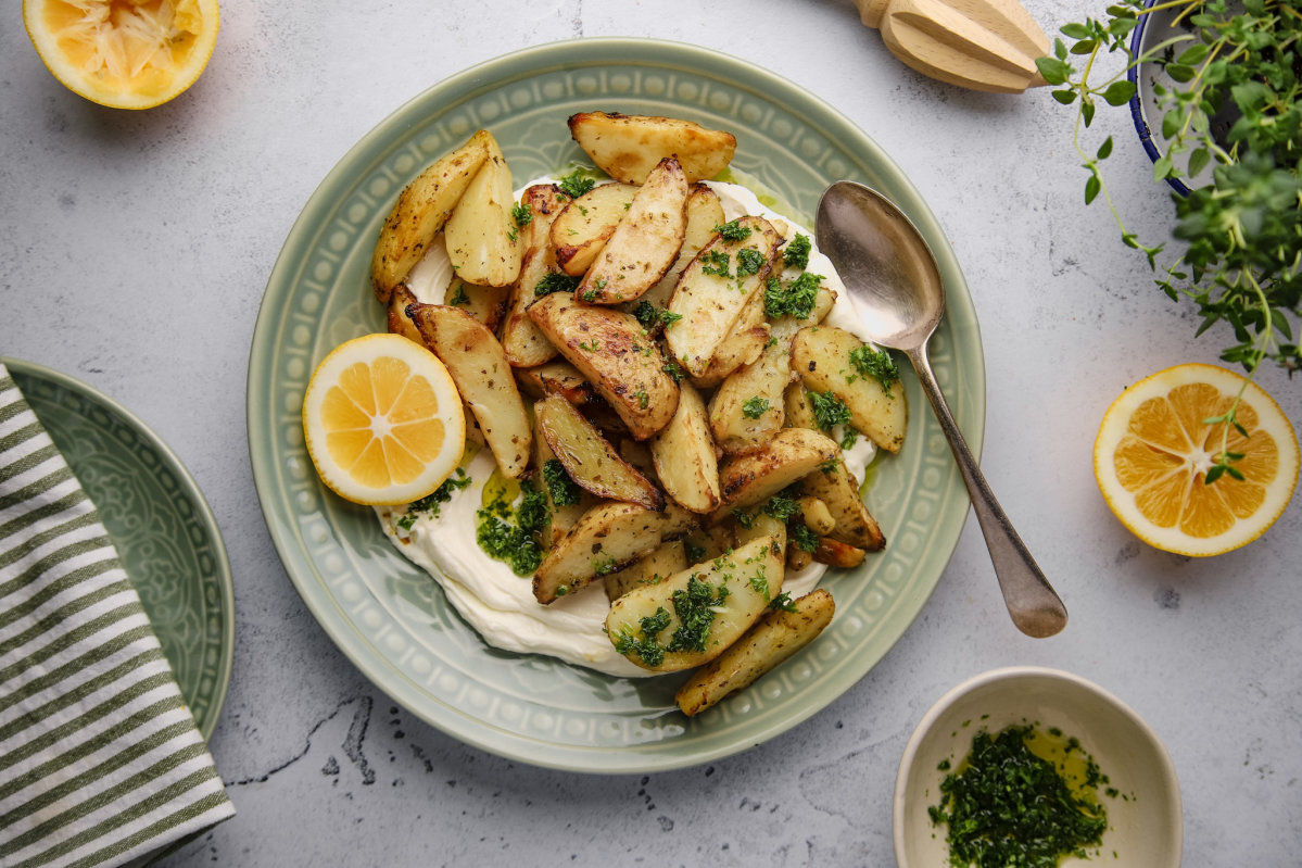 Lemon & Whipped Feta Potatoes